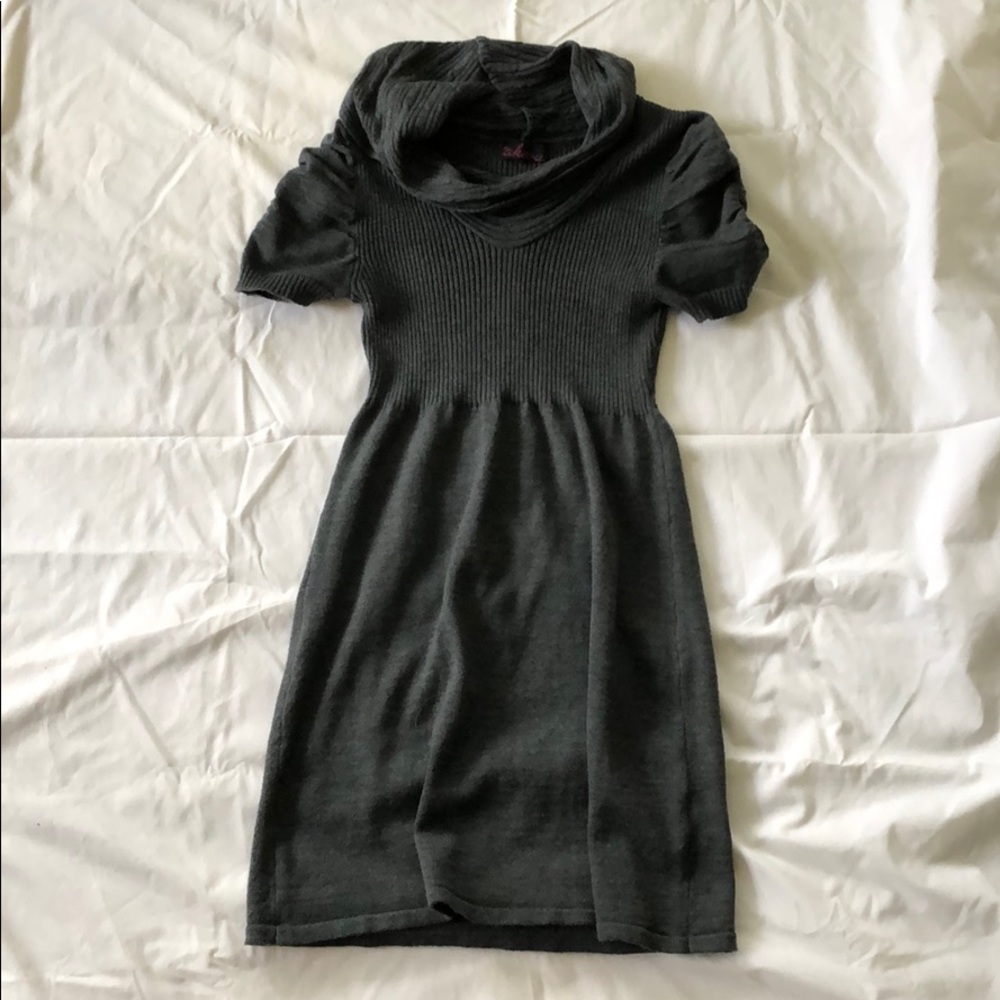 Grey Knitted sweater dress